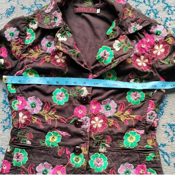 Johnny Was Women's Embroidered Floral Blazer Jacket Y2K Size XS - Picture 6 of 9